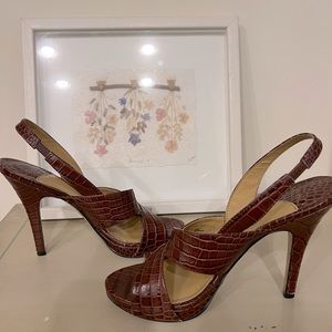 Nine West leather high heel sandals - size 6M